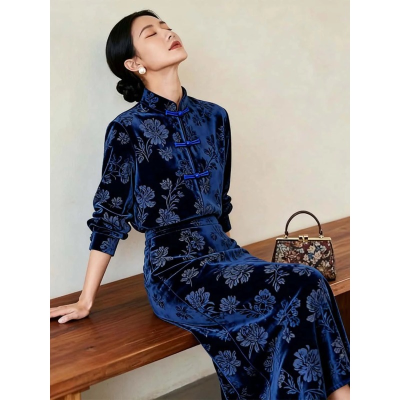 ชุดเซ็ตสองชิ้นสำหรับผู้หญิง สไ - Midi Skirt Floral บทวิจารณ์และราคา