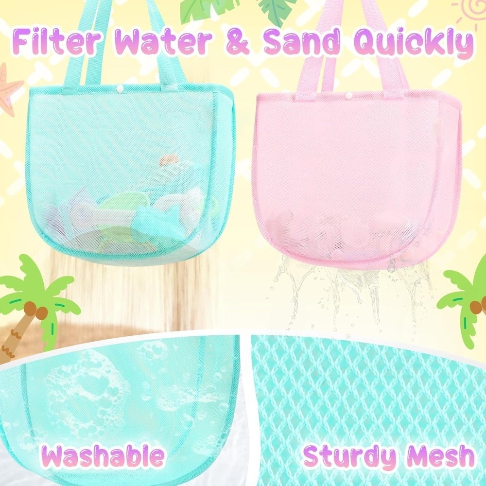 กระเป๋าตาข่ายสีพื้นน้ำหนักเบา  - Tote Bag Beach บทวิจารณ์และราคา
