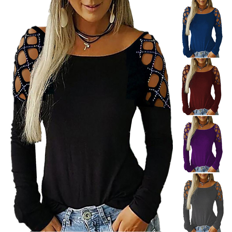 เสื้อยืดผู้หญิงเปิดไหล่แขนยาว  - Blouse Off Shoulder บทวิจารณ์และราคา