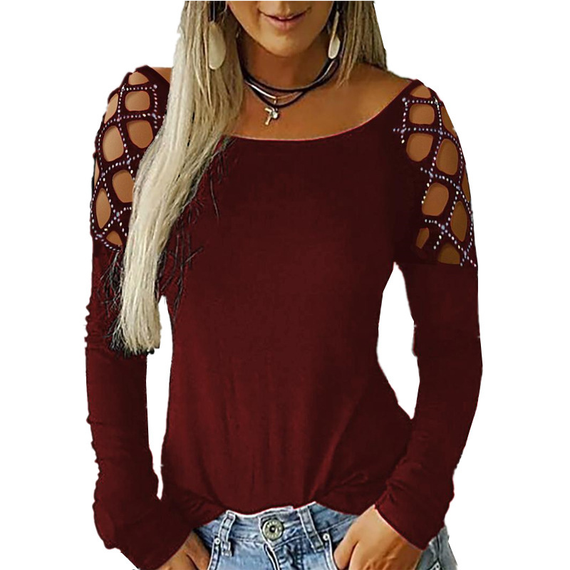 เสื้อยืดผู้หญิงเปิดไหล่แขนยาว  - Blouse Off Shoulder บทวิจารณ์และราคา